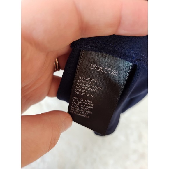 Urban Outfitters Women's Navy Blue Ruffle V-Neck Short Sleeve Midi Dress Size M - Picture 4 of 6